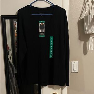 Banana Republic Black V-Neck Sweater